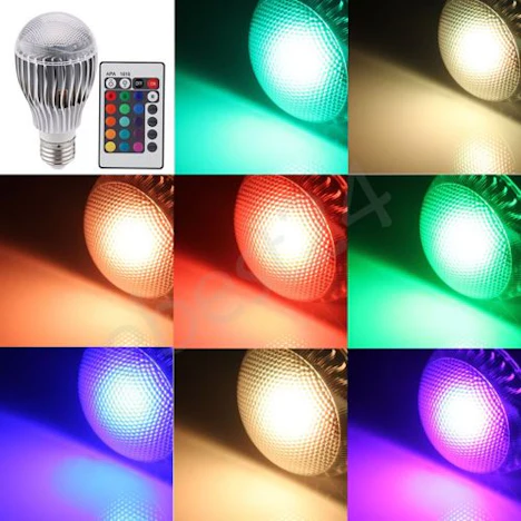 E27 9W Farbwechsel 230V LED Lampe 16 Farben mit FB für 13,59€ -Versandrabatt