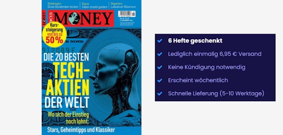 Selbstkündigend! Focus Money: 6 Ausgaben GRATIS testen - einm. nur 6,95€ Versand