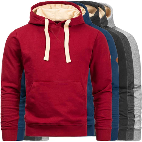 A. Salvarini Herren Pullover Langarm Sweatshirt Kapuzen Hoodie