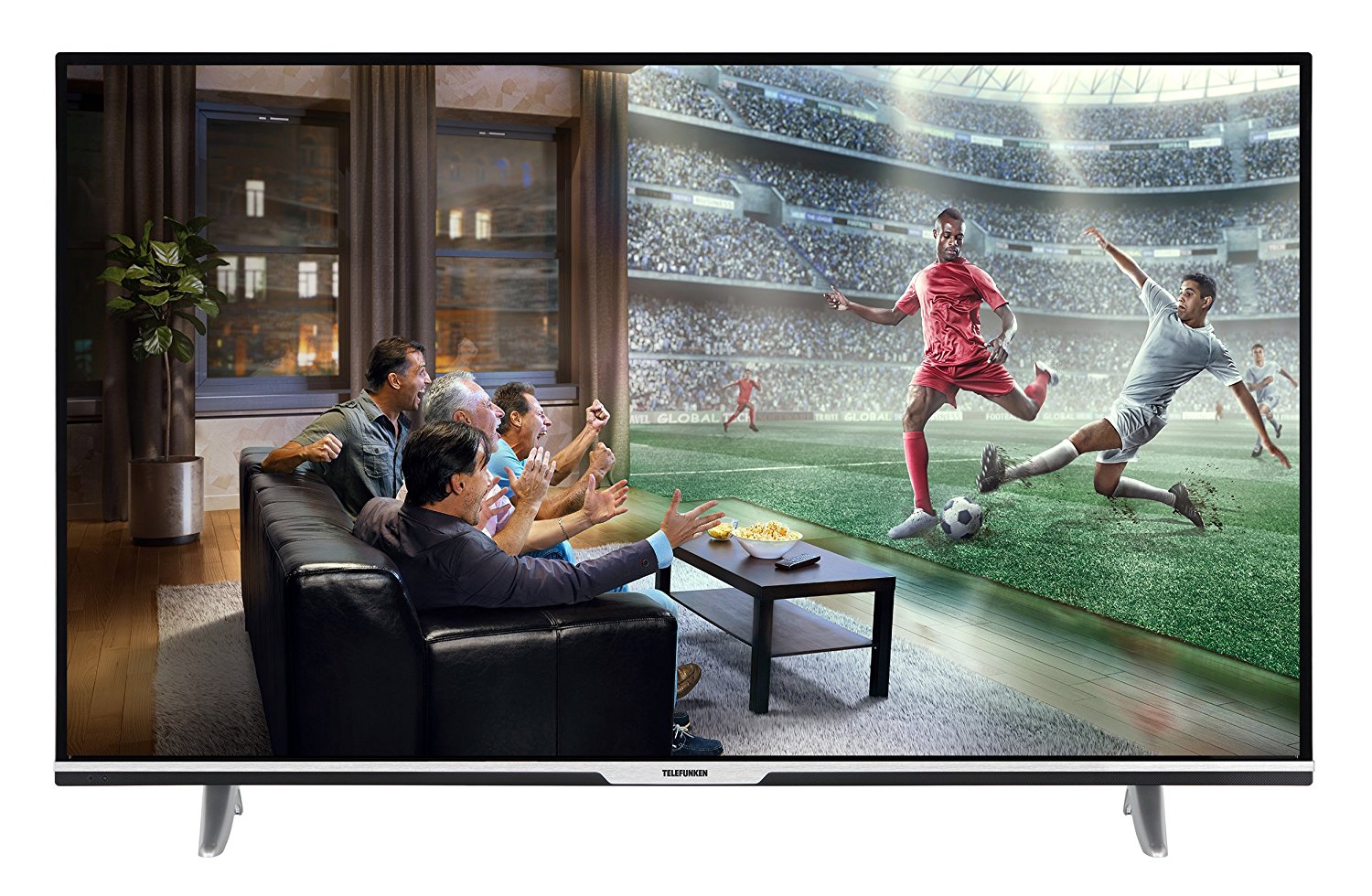 Telefunken XU55D401 140 cm (55 Zoll) Fernseher (4K Ultra HD, Smart TV, Triple Tuner) [Energieklasse A+]