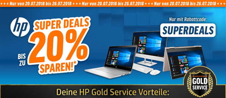 HP Super Deals mit bis zu 20% Rabatt bei Notebooksbilliger - z.B. HP Pavilion x360 für 603€