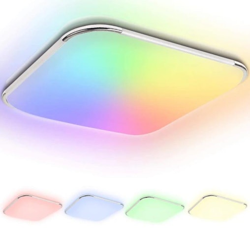 Sonnewelt 24W RGB LED Deckenleuchte, Dimmbar mit Fernbedienung