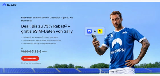 kostenloses eSIM Datenvolumen 🛡️ NordVPN: 73% Rabatt - bereits ab 3,89€/Monat