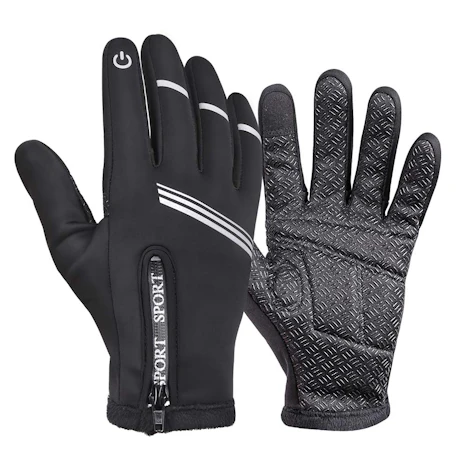 Schwarze Vollfinger Fahrradhandschuhe für 11,19 EUR(Statt 15,99 EUR)