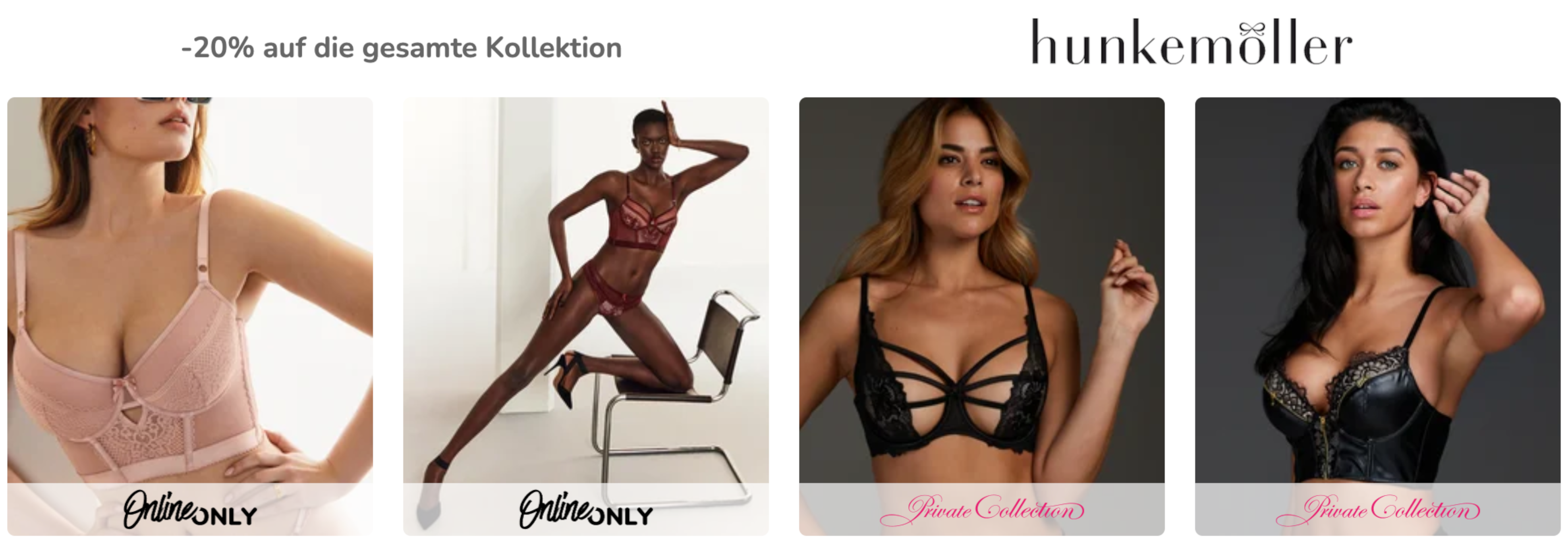 Online Only: 20% Rabatt bei Hunkemöller - auf die gesamte Kollektion