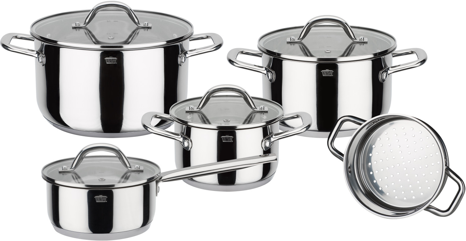 GSW Topf-Set Meran (Set 9-tlg) silberfarben mit 11% Nachlass