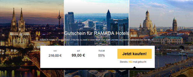 2 Nächte für 2 Personen in einem von 14 Ramada Hotels für 99€ *UPDATE2*