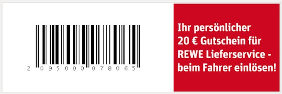 20€ Gutschein für Rewe Lieferservice - bei 40€ MBW *UPDATE*