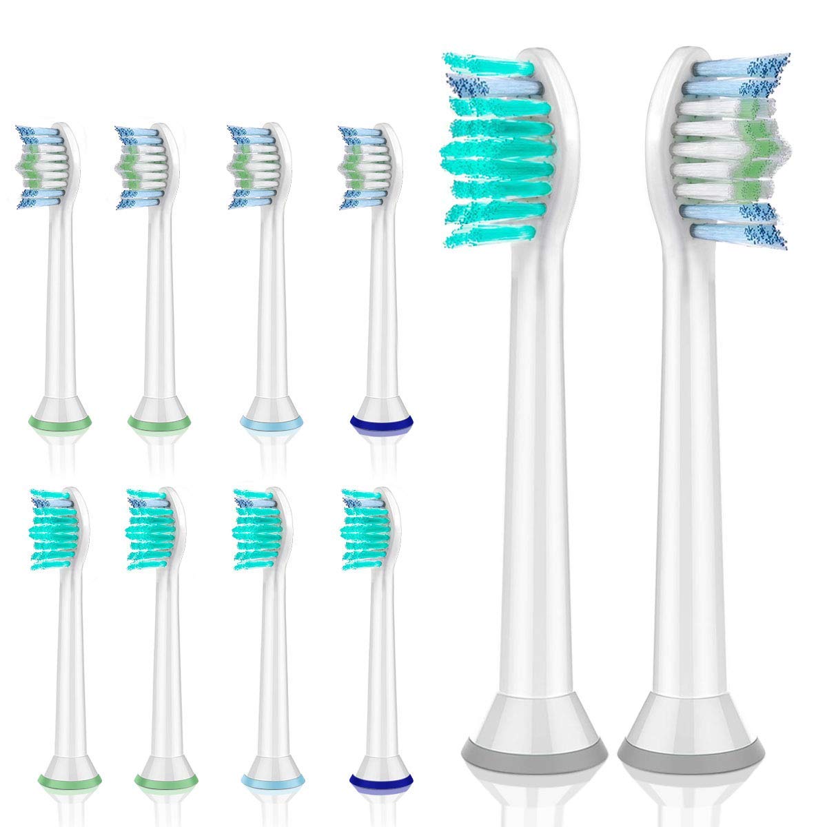 50% OFF Rabatte Zeuste 10er Pack Aufsätze für Philips Sonicare Zahnbürstenaufsatz ProResults, auch für DiamondClean 