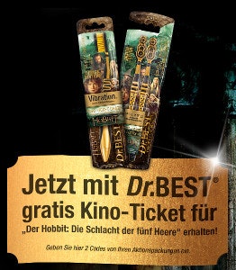 2 Dr. Best Zahnbürsten kaufen und kostenlos zu “Der Hobbit: Die Schlacht der fünf Heere (3D)” ins Kino gehen *UPDATE*