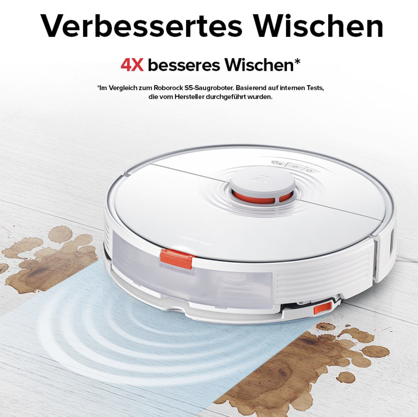 Saugroboter Kehrroboter  LiDAR APP EU Weiß