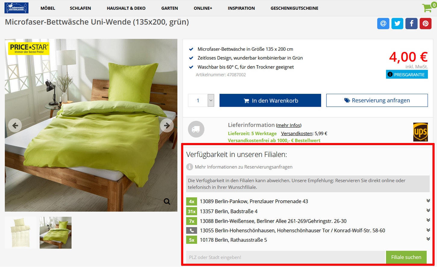 JYSK versandkostenfrei ohne Gutschein