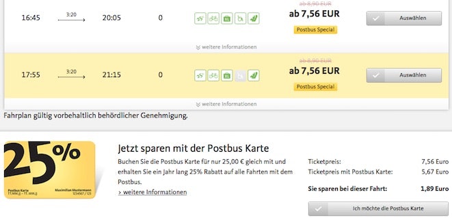 postbus karte