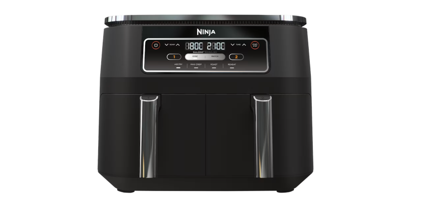 Mega Preis! 🤩 Ninja Foodi 4-in-1 Dual Zone Heißluftfritteuse nur 100€ 🔥 - Zwei Gerichte gleichzeitig zubereiten, 7,6 L  🍽️