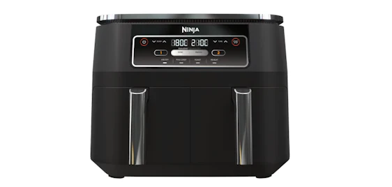 Mega Preis! 🤩 Ninja Foodi 4-in-1 Dual Zone Heißluftfritteuse nur 100€ 🔥 - Zwei Gerichte gleichzeitig zubereiten, 7,6 L 🍽️