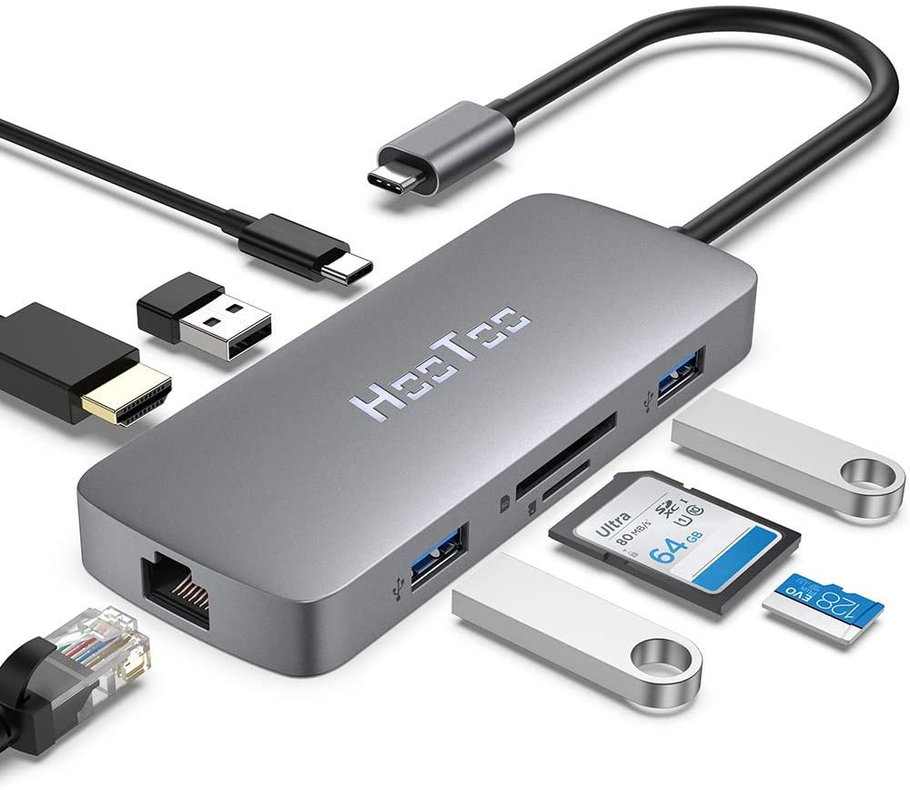 HooToo 8 in 1 USB-C Hub für 29€ - Kompatibel mit Windows, MacOS, iOS und Android Geräten