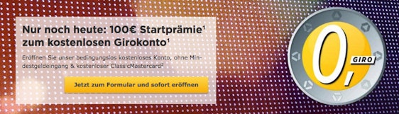 *Vorbei* Kostenloses Commerzbank Girokonto mit 100€ Startguthaben - direkt auf das Konto
