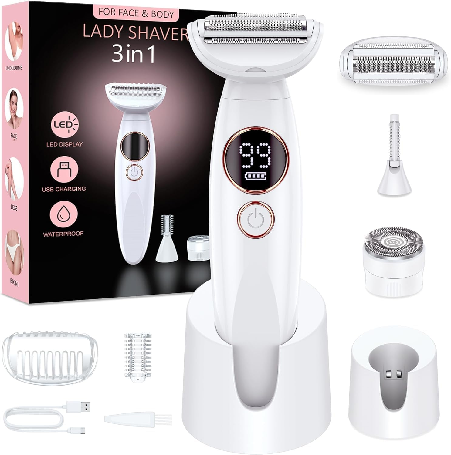3-In-1 Intimrasierer für Frauen