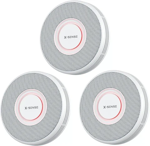 X-Sense Rauchmelder im 3er-Set mit deutschem Sprachalarm