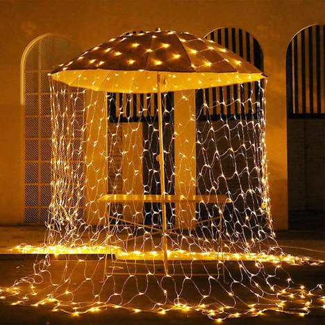 VINGO LED Lichternetz 2 * 2 Meter mit 8 Lichtwechselprogramme