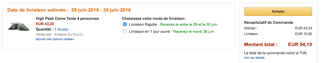 High Peak Zelt mit Rabatt