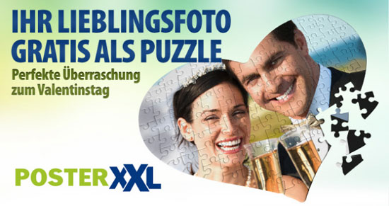Valentinsgeschenke - Fotopuzzle in Herzform für 5€ / 2 Karten für Starlight Express in Bochum für 118€