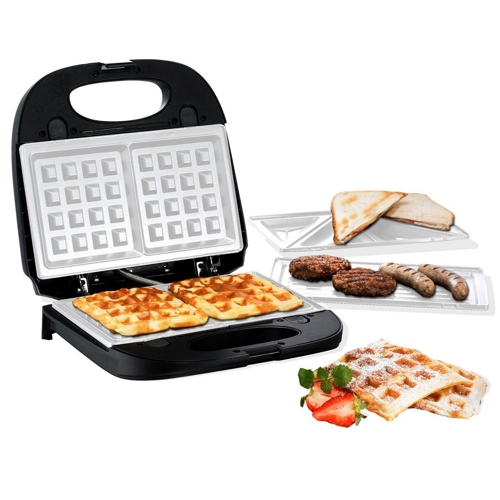 HOBERG Multi-Star 3-in-1, Waffeleisen, Sandwichmaker und Kontaktgrill für 19,99€