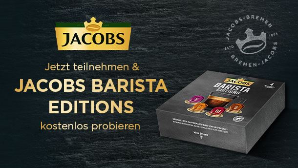 Jacobs Barista Editions kostenlos - 4 Kapseln für Nespresso Maschinen gratis