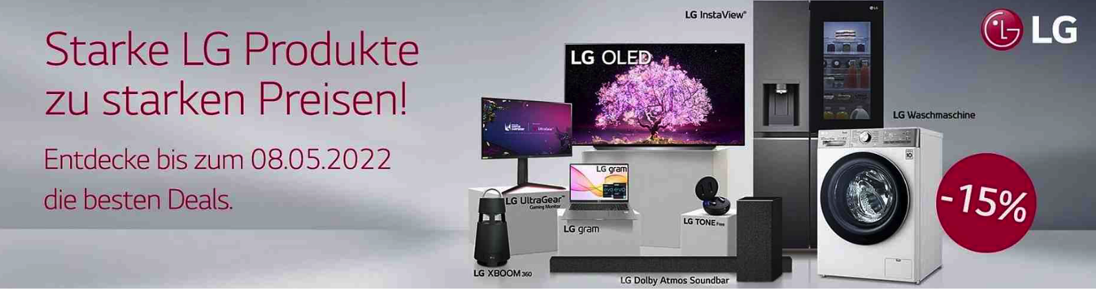 LG Brand Week bei Otto 🤩 - 15% Sofort-Rabatt auf verschiedene LG Produkte 