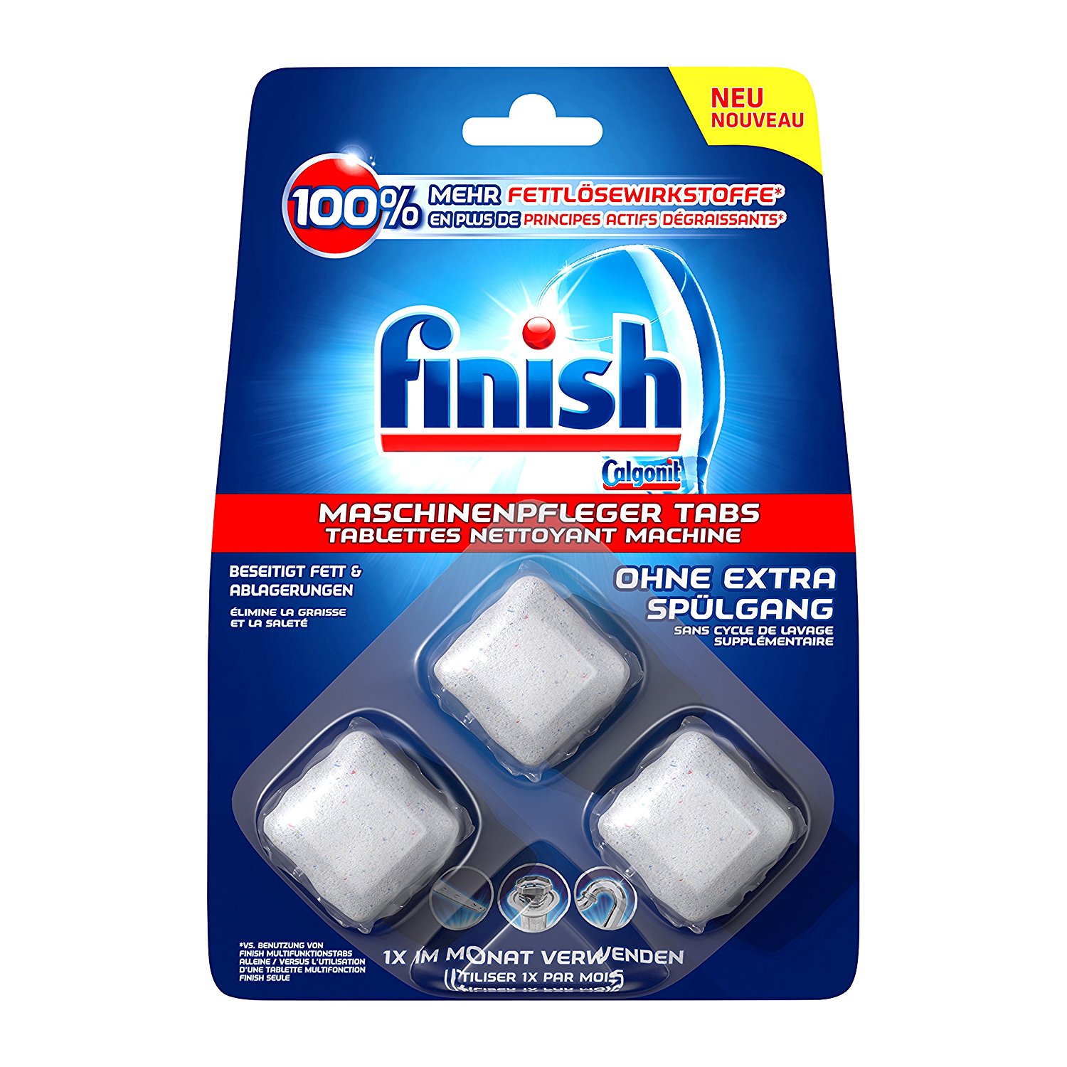 Amazon Sparabo Finish Maschinenpfleger Tabs, Spülmaschinenreiniger, 3er Pack(3 x 3 Stück) 6,31 Euro