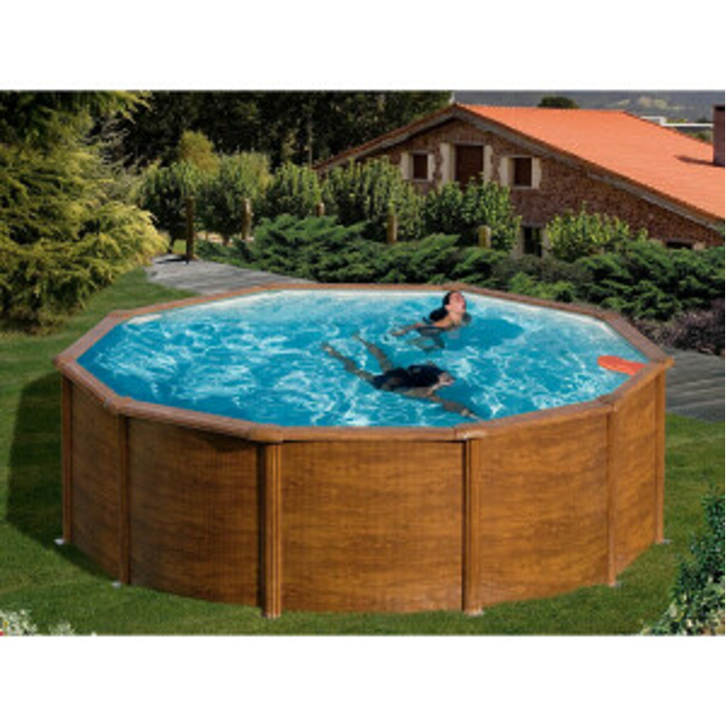 myPOOL Pool-Set Feeling Holzoptik rund Ø 300 x 120 cm im Angebot: Nur 849,00€ statt 1.069,00€