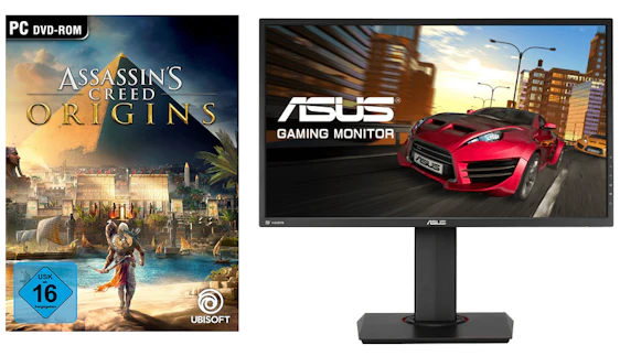 ASUS MG278Q - 27" Monitor mit 2560x1440er Auflösung und 144Hz für 399€ - inkl. Key für Assassin's Creed: Origins