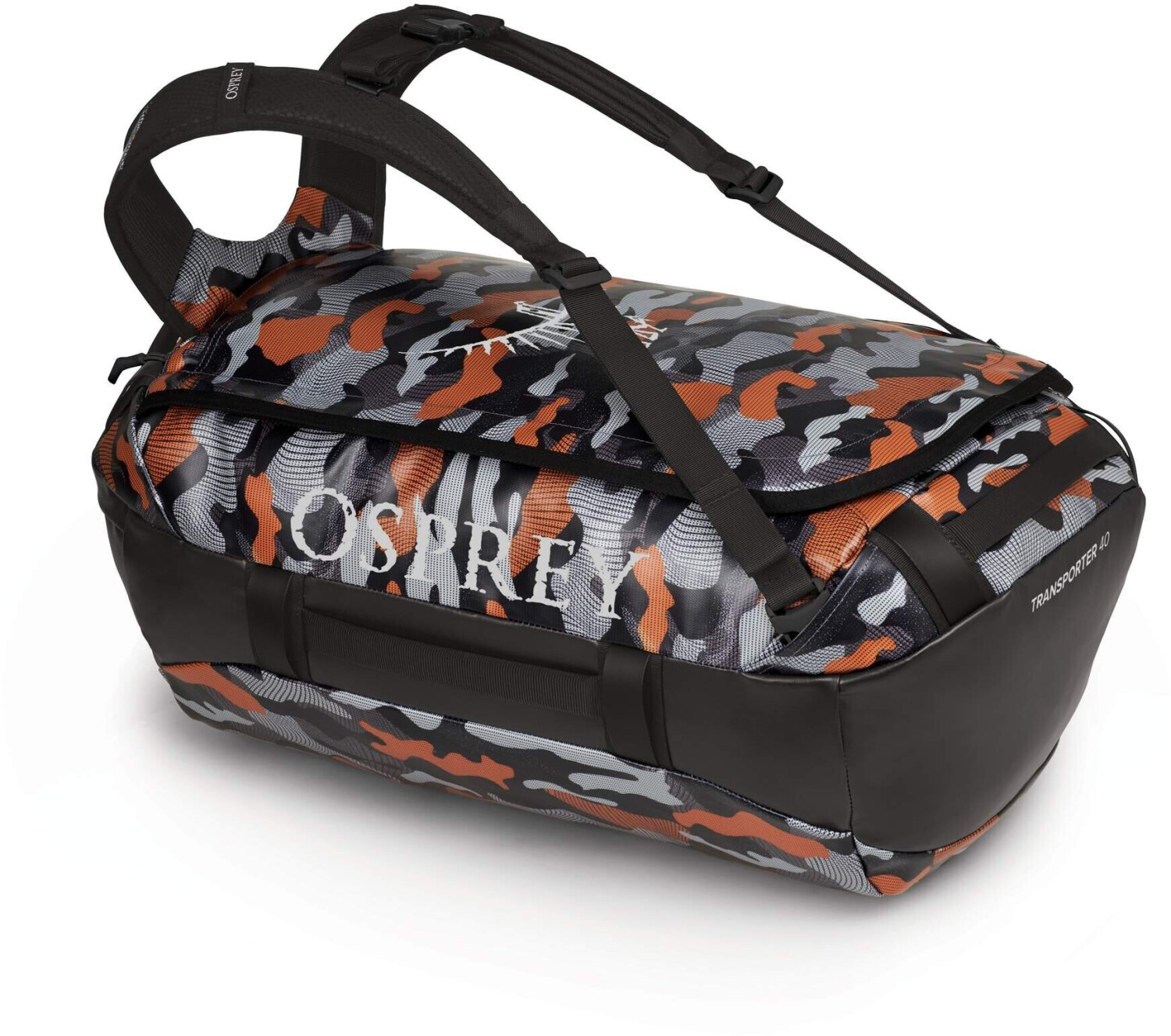 Osprey Transporter 40 (2021) black/orange camo mit 16% Nachlass