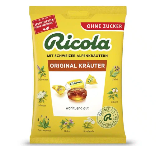Ricola Original Schweizer Kräuter- Bonbons mit 13 Schweizer Alpenkräutern 75g für 1,50€(statt 2,35€)