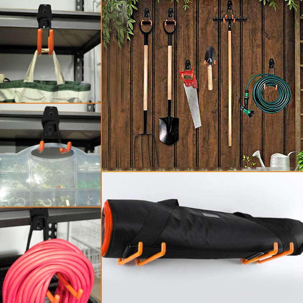 Multi-Größe J-Form und U-Form Universalhaken, Tragkraft 35kg, 8 Stück Orange 