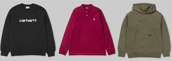 Letzter Tag! Bis zu 55% Rabatt im Carhartt Sale - z. B. Pullover-Klassiker für 48€