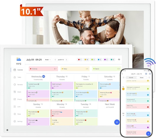 TABWEE P10 WIFI Digitaler Kalender - Digitaler Bilderrahmen, 10.1''