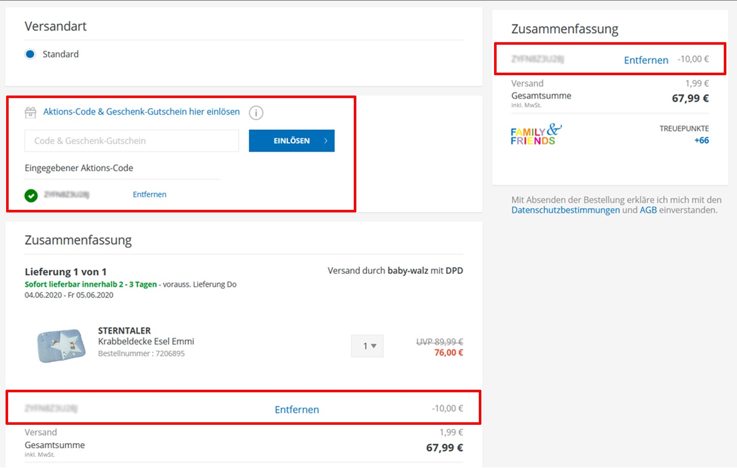 Baby Walz Gutschein einlösen