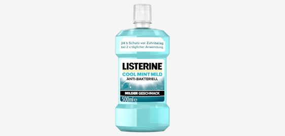 6 x 600 ml Listerine Cool Mint Mild für 16€ – Mundspülung mit antibakterieller Wirkung