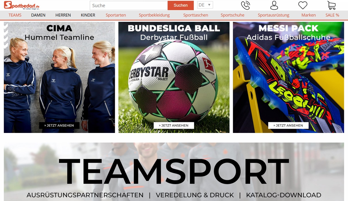Sportbedarf Teamsport