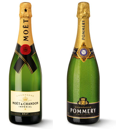 Champagner zum Bestpreis: Moet &amp; Chandon Imperial für 30€, Pommery Noir für 29€