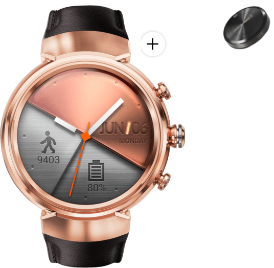 Asus ZenWatch 3 für 119€ – 1,4" Smartwatch mit Wear OS in Roségold/Braun &amp; Power-Pack-Akku