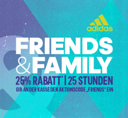25% Rabatt auf alle Artikel bei Adidas und im Adidas Specialty Sports Shop - Nur heute