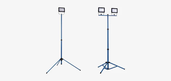 Nur heute danke Gutscheincode ⏱️ as-Schwabe LED-Baustrahler Doppelpack für 66€ - höhenverstellbares Stativ, IP65 geschützt, bis zu 5400 Lumen