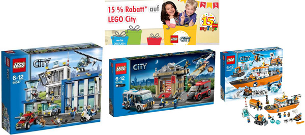 15% Rabatt auf Lego City bei mytoys - z.B. Lego Arktis Basislager für 61€