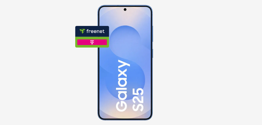 50€ Wechselbonus 📱 Samsung Galaxy S25 für einmalig 1€ im 80GB Telekom-Tarif für 49,99€ mtl.