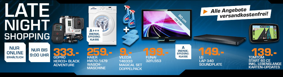Saturn Late Night Shopping – z.B. TomTom Start 60 Mitteleuropa für 139€