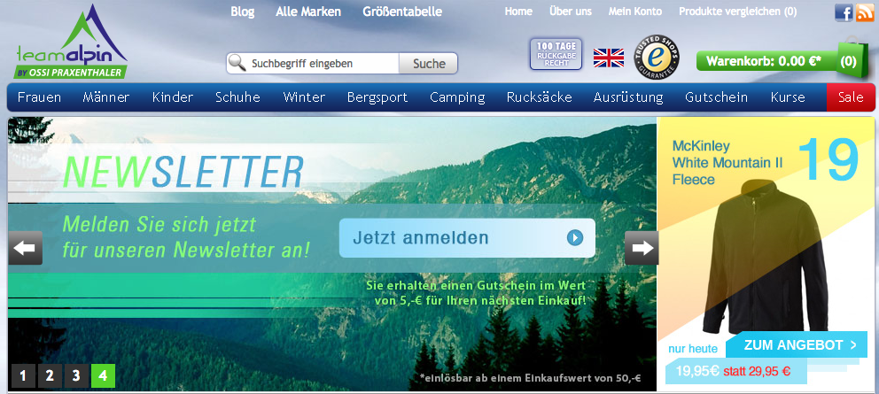 Günstige Deuter Rucksäcke bei teamalpin - z.B. Deuter Rise 32+ für 90€