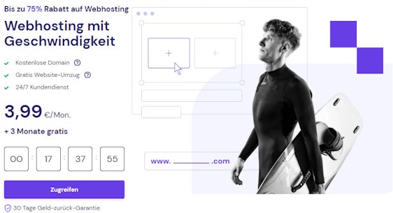 Spare 10% bei Hostinger.de - z.B.: 12 Monats-Plan Premium Webhosting für nur 38€