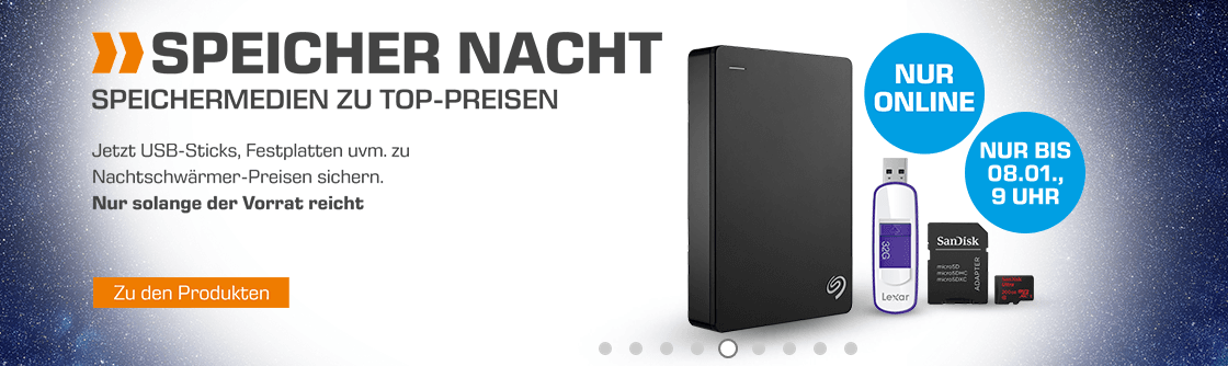 Saturn Speicher Nacht - z. B. Seagate Backup Plus Portable 4TB für 99€